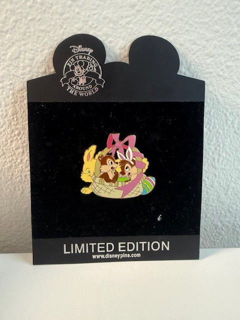 Chip Dale Shopping Easter Basket LE 250 Disney Pin