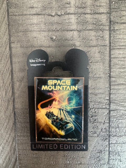 Space Mountain Attraction Poster WDI LE 300 Disney Pin MISSING TOP ATTACHMENT PIN