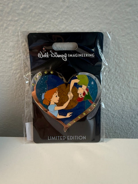Peter Pan Couple Heart Valentine WDI LE 300 Disney Pin