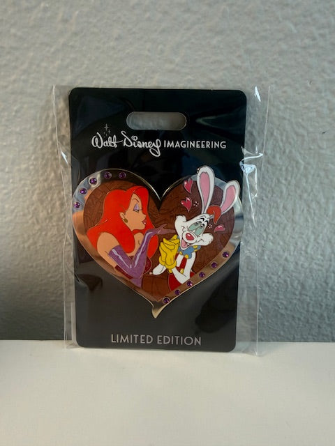 Jessica Rabbit Couple Heart Valentine WDI LE 300 Disney Pin