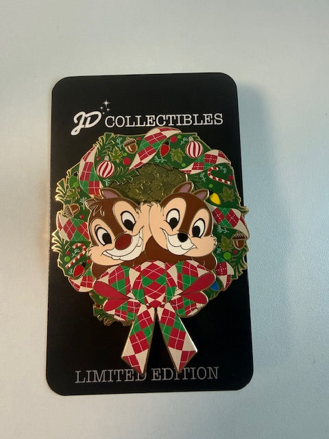 Chip Dale Wreath DEC LE Disney Pin