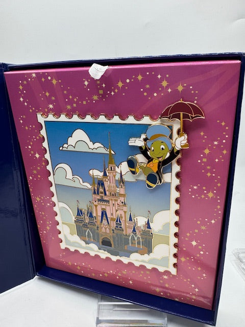 Jiminy Cricket Stamp WDI LE 300 Disney Pin
